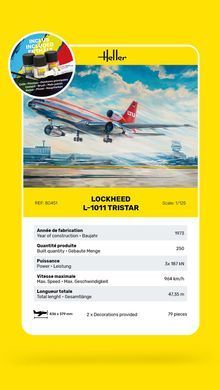 Стартовий набір 1:125 літак Lockheed L-1011 Tristar Heller 56451