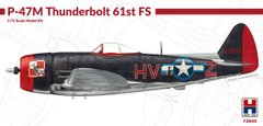 Assembled model 1/72 Aircraft P-47M Thunderbolt 61st Fighter Squadron Hobby 2000 72045