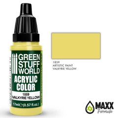 Opaque acrylic paint VALKYRIE YELLOW with a matte finish 17 ml GSW 1859