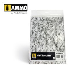 White marble. Sheet of marble - 2 pieces of White Marble. Sheet of Marble Ammo Mig 8770