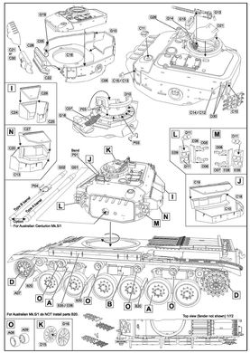 Збірна модель 1/72 британський танк Centurion Mk.5LR/Mk.5/1 із зовнішніми паливними баками ACE 72428