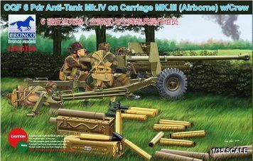 Сборная модель 1:35 британская пушка "OQF 6 Pdr Anti-Tank Mk.IV" Bronco CB35168