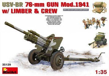 Збірна модель 1/35 Гармата USV-BR 76-mm GUN Мод. 1941 р MiniArt 35129