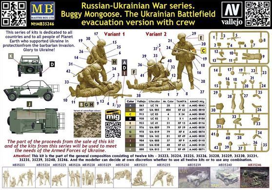 Збірна модель 1:35 бойова машина Баггі Мангуст (версія для евакуації з поля бою з екіпажем) MASTER BOX 35246