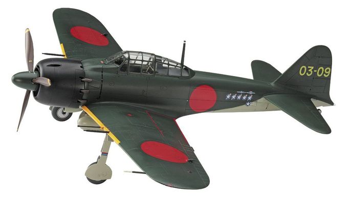 Збірна модель 1/32 винищувачMitsubishi A6M5c Zero Fighter "Zeke" Type 52 Hasegawa 08884