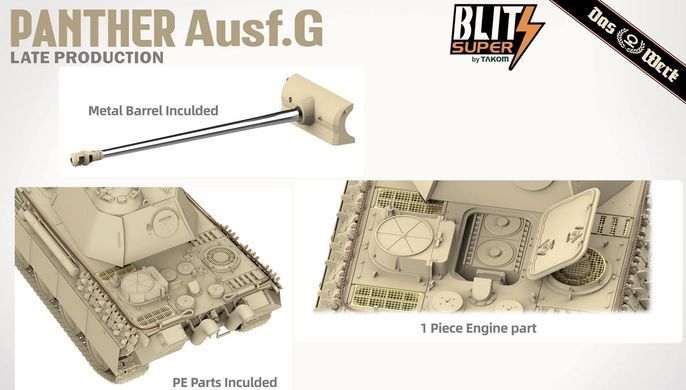 Сборная модель 1:35 танк Panther Ausf. G (Late Production) Das Werk 35041