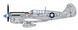 Збірна модель літак 1/48 P-40N Warhawk 'Natural Metal Aces' Hasegawa 07516