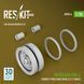 1:35 Scale Model Rubber Tired Rollers (12 Pairs) Merkava Mk.4 (Meng/HobbyBoss) Reskit AV35-0004