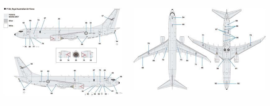 Збірна модель 1:144 літак Boeing P-8 A Poseidon Maritime Patrol Aircraft Academy 12635