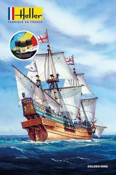 Starter set 1:96 sailing ship Golden Doe Heller 56829