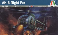 Сборная модель вертолета AH-6A Night Fox Scout Helicopter Italeri 017 1:72