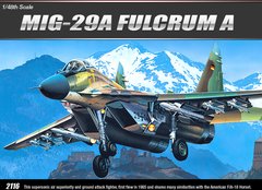 Assembled model 1/48 fighter M-29A FULCRUM A Academy 12263