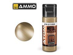 Acrylic paint ATOM METALLIC Brass Ammo Mig 20173