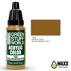 Opaque acrylic paint YELLOW-BROWN OPS with a matte finish 17 ml GSW 1858