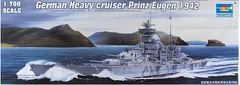 Збірна модель 1/700 крейсер German Heavy cruiser Prinz Eugen 1942 Trumpeter 05766