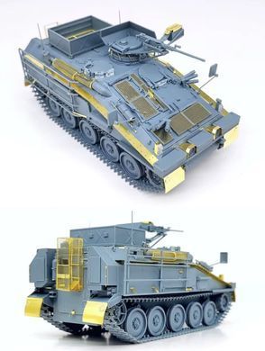 Assembled model 1:35 armored personnel carrier Ukrainian FV103 CVR (T) Spartan APC with HMG Gun Turret Gecko Models 35GM0056