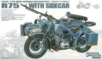Сборная модель 1:35 мотоцикл BMW R75 GWH L3510