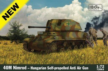 Сборная модель 1:72 ЗСУ 40M Nimrod Hungarian Selfpropelled Anti-Aircraft Gun IBG Models 72063