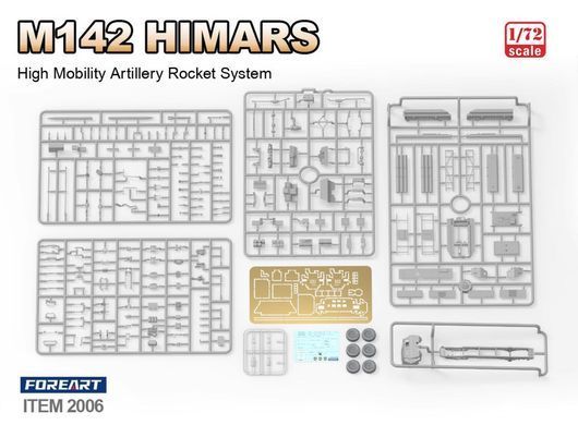 Сборная модель 1:72 РСЗО M142 HIMARS - High Mobility Artillery Rocket System Fore Art 2006