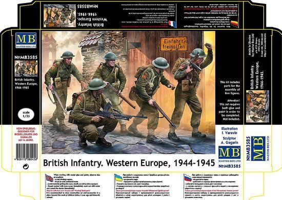 Figures 1:35 British Infantry, Western Europe MASTER BOX 3585