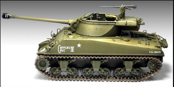 Assembled model 1/35 tank U.S. ARMY M36B1 GMC Academy 13279