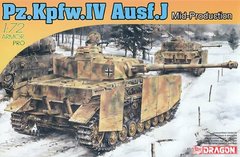 Assembled model 1/72 tank Pz.Kpfw. IV Ausf. J Mid Production Dragon 7498