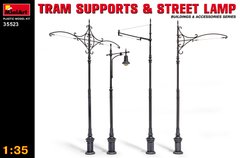 Сборная модель 1/35 трамвайные опоры и уличные фонари Tram Supports & Street Lamp MiniArt 35523