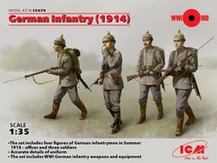 Фігури 1/35 Германська піхота (1914 р.), (4 фігури) ICM 35679