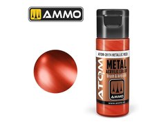 Акрилова фарба ATOM METALLIC Red Ammo Mig 20174