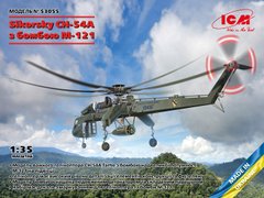 Збірна модель 1/35 гелікоптер Сікорський CH-54A Tarhe з бомбою M-121 ICM 53055