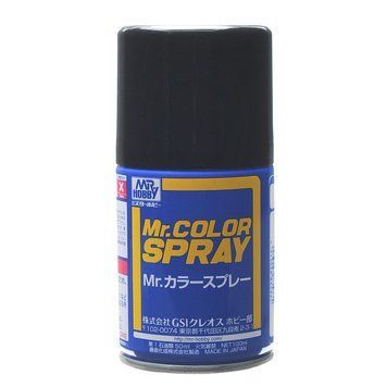 Аэрозольная краска черного цвета Black Mr. Color Spray (100 мл) Mr.Hobby S002