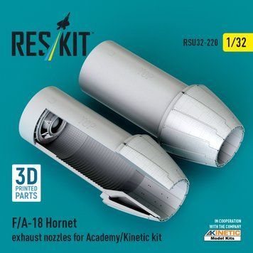 Scale model 1:32 F/A-18 Hornet exhaust nozzles for Academy/Kinetic Reskit RSU32-0220