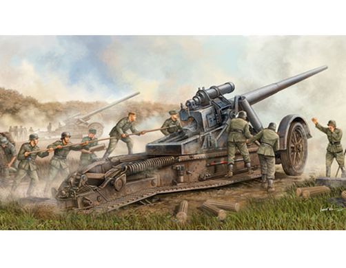 Збірна модель 1/35 гармата German IIWW 17cm Kanone 18 Heavy Gun Trumpeter 02313