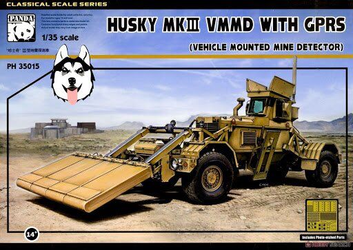 Збірна модель 1/35 Husky Mk.III VMMD with GPRS машина для виявлення мін (Panda Hobby 35015)