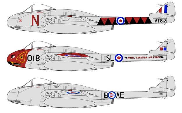 Збірна модель 1/48 літак De Havilland Vampire F.3 Airfix A06107