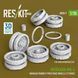 1:35 Scale Model of Damaged Merkava Mk.4 Road Wheels with Tires (12 pairs) (Meng/HobbyBoss) Reskit AV35-0007