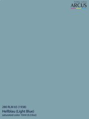 Акриловая краска RLM 65 (1938) Hellblau (Light Blue) Arcus А280