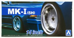 Комплект коліс 1/24 MARK I (5H) 14inch Tire & Wheel Set Aoshima 05438, Немає в наявності