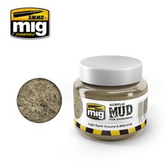 Диорамная паста для имитации светлой земли Acrylic Mud Light Earth Ground Ammo Mig 2102