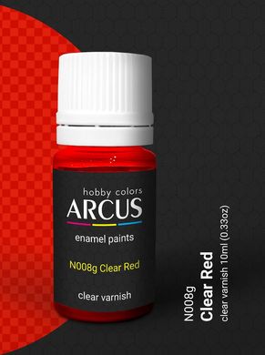 Эмалевый лак прозрачный красный Clear Red Varnish Arcus 008