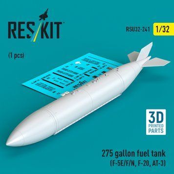 Масштабна модель 1:32 паливний бак на 275 галонів (F-5E/F/N, F-20, AT-3) (1 шт.) Reskit RSU32-0241