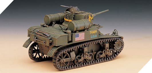 Сборная модель 1/35 танк US M3 Stuart w/interior Academy 13269