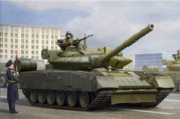 Збірна модель 1/35 основний бойовий танк Т-80 БВМ корпус морської піхоти T-80 BVM MBT Trumpeter 09588