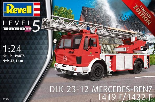 Збірна модель пожежного автомобіля DLK 23-12 Mercedes Benz 1419/1422 Limited Edition Revell 07504 1: