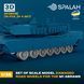 Набір масштабної моделі 1:35 пошкодженні катки для M1 Abrams (16 шт.) SPALAH 38035