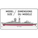 Сборная модель 1/1200 корабль Фрегат Lance-Missiles Suffren Heller 49033