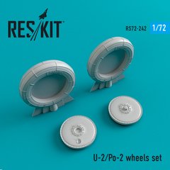 Scale model U-2/Po-2 wheel set (1/72) Reskit RS72-0242, Out of stock