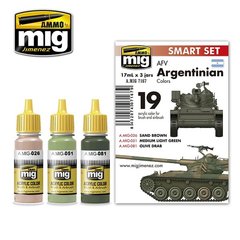 Набір акрилових фарб Аргентинський набір кольорів AFV AFV Argentinian Colors Set Ammo Mig 7167