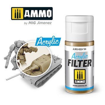 Акриловый фильтр Tan FILTER (Tan) Ammo Mig 0824