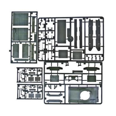 Assembled model 1:72 M4A2 tank with T40 UM 223 missile launcher